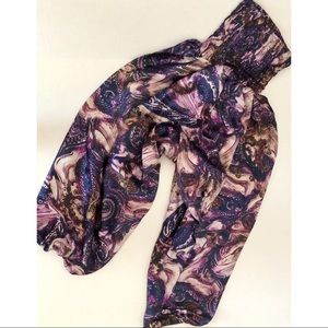 Purple, Lavender, Indigo Silk Harem Pants